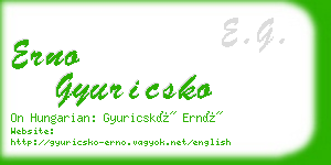 erno gyuricsko business card